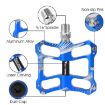 WEST BIKING YP0802080 Bicycle Aluminum Alloy Pedal Blue - 6