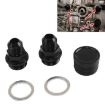 10AN Black Engine Rear Block Breather Fitting Adapter for Honda Oil Catch Can - 1