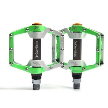 MPEDA Mountain Bike Bearing Pedal - White Green - 1