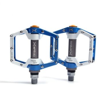 MPEDA Mountain Bike Bearing Pedal - White Blue - 1