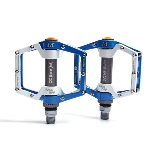 MPEDA Mountain Bike Bearing Pedal - White Blue - 1