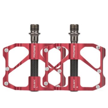 PROMEND Carbon Fiber Bearing Pedal (Red) - 1 Pair - 1