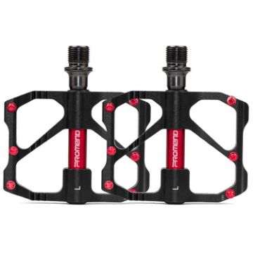 PROMEND Aluminum Bike Pedals - 1 Pair (Black) - 1