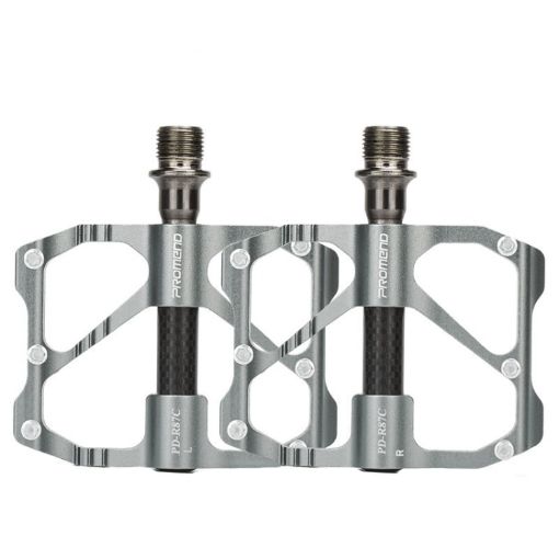 PROMEND Carbon Fiber Bearing Pedal - 1 Pair - Silver - 1