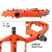 MEROCA Mountain Bike Nylon Pedal - Orange - 7