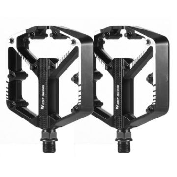 WEST BIKING Bicycle Aluminum Alloy Chromium Molybdenum Steel Axle Pedal Black - 1