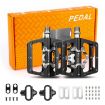 WEST BIKING Aluminum Dual-Purpose Self-Locking Pedals - Black - 7