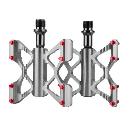 Promend PD-M56 Mountain Bike Aluminum Pedals - Grey (1 Pair) - 1