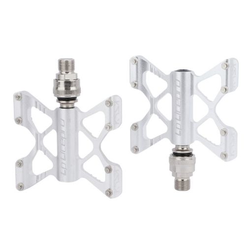 LitePro K5 Folding Bike Aluminum Pedals - Silver - 1