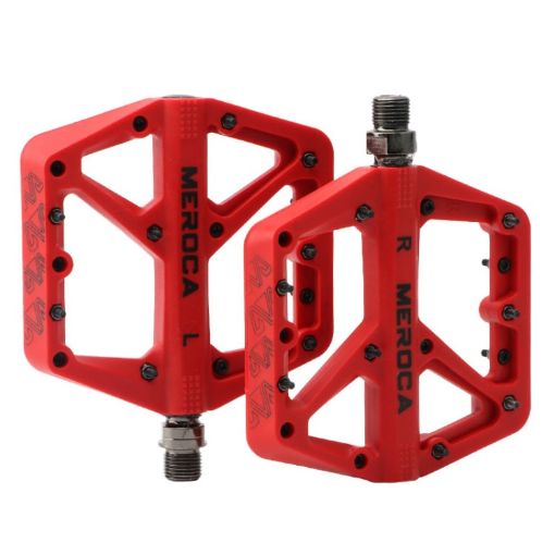 MEROCA Mountain Bike Nylon Pedal - Red - 1