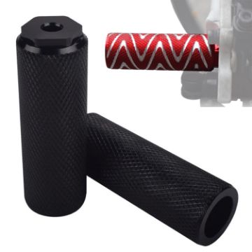 FMFXTR Bicycle Back Seat Foot Pedal - Black Small Hole Short - 1