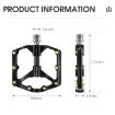 West Biking Carbon Fiber Mountain Bike Pedal - Black - 3