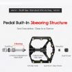 West Biking Carbon Fiber Mountain Bike Pedal - Black - 8