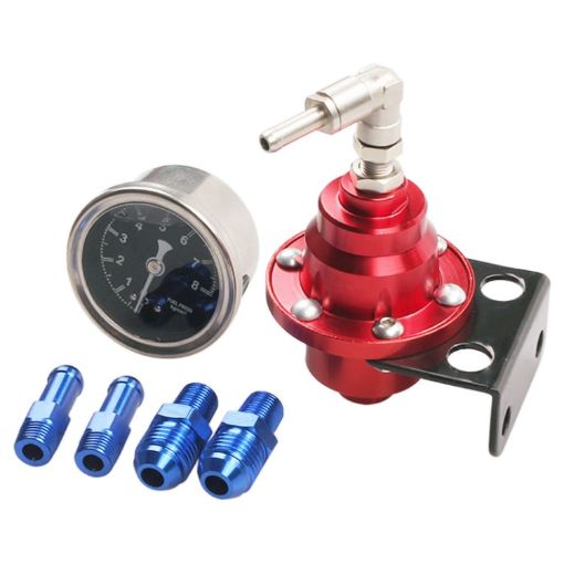 Adjustable Fuel Pressure Regulator with Gauge - Car Modified - 1