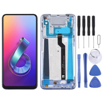 OEM LCD Screen for Asus Zenfone 6 ZS630KL Digitizer Assembly Silver - 1