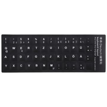 German Learning Keyboard Layout Sticker for Laptop/Desktop Computer - 1
