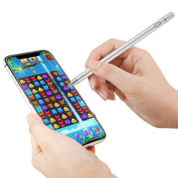 Silver Active Capacitive Stylus for iPod touch/iPad mini & Air & Pro/iPhone - 1