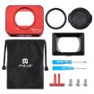 PULUZ Sony RX0 Aluminum Cage + UV Filter + Lens Sunshade (Red) - 8