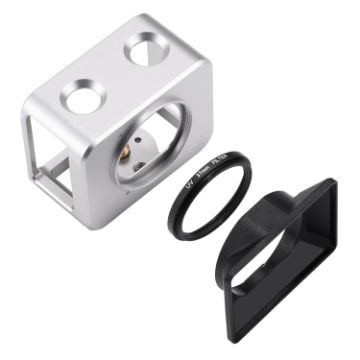 PULUZ Sony RX0 Aluminum Cage + UV Filter + Lens Sunshade Silver - 1