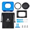 PULUZ Sony RX0 Aluminum Cage + UV Filter + Lens Sunshade (Blue) - 8