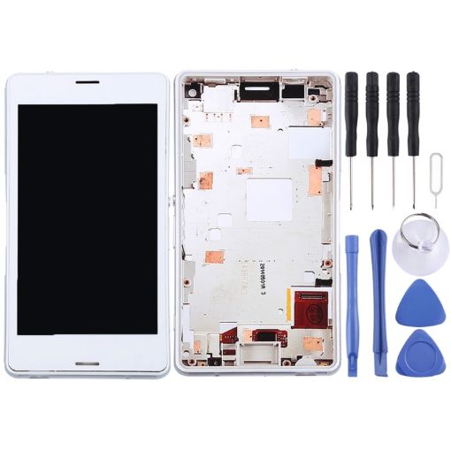 OEM LCD Screen for Sony Xperia Z3 Mini Compact Digitizer Full Assembly (White) - 1