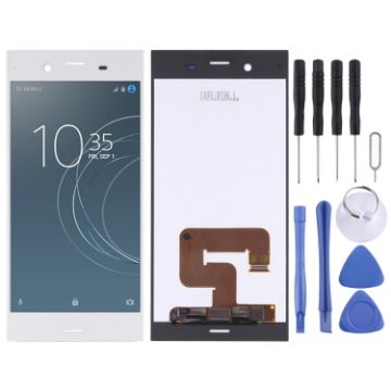 OEM LCD Screen for Sony Xperia XZ1 with Digitizer Assembly Silver - 1