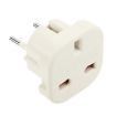 UK to EU Plug Adaptor - High Quality, White - 3