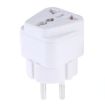 Portable Universal Socket to Israel Plug Power Adapter - White - 3