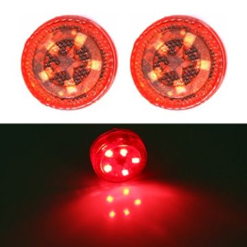 2 PCS Car Door Magnetic Warning Strobe Light Lamp - Red Light - 1