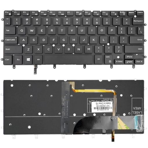 Dell XPS 13 Backlight Laptop Keyboard - US Version (Black) - 1