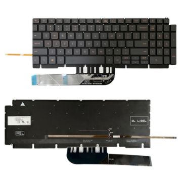 Dell Inspiron G15 5510 5511 5515 5520 US Version Orange Backlight Laptop Keyboard - 1