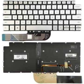 Dell Inspiron 7490/Vostro 5390 US Backlight Laptop Keyboard - Silver - 1