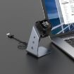 Grey Aluminum Charger Holder for Fitbit Versa 2 - 9