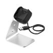 Aluminum Charger Holder for Fitbit Versa - Fast Charging (Silver) - 1