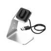 Aluminum Charger Holder for Fitbit Inspire - Fast Charging (Silver) - 1