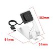 Fitbit Versa4/Sense2 Magnetic Charger Holder - 1.5m Cable (Silver) - 6