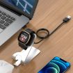 Fitbit Versa4/Sense2 Magnetic Charger Holder - 1.5m Cable (Silver) - 7
