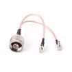 RG316 N Male to 2xTS9/2xCRC9 Male Plug Combiner Splitter Cable, 15cm - 1