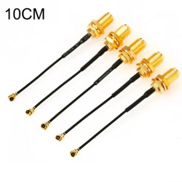 5 PCS RG178 Ufl/IPX/IPEX to SMA Female Adapter Cable, 10cm - 1