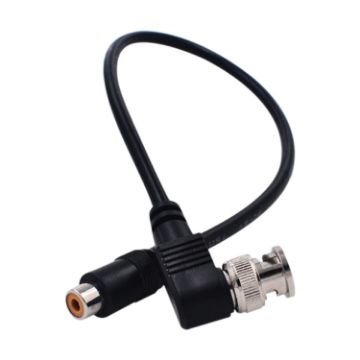 Picture of BNC Male To RCA Female Connection Cable Copper HD Video Coaxial Cable Monitoring Cable, Length: 0.35m