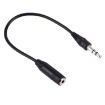 3.5 Male to 2.5 Female Converter Cable, 23cm - Black - 1