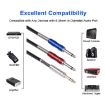 3.5mm Male to Dual 6.35mm Male Audio Cable - 2m (Black) - 5
