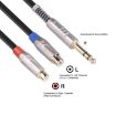 6.35mm Male to Dual RCA Female Audio Cable, 30cm Length - 4