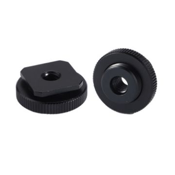 Aluminum Hot Shoe Single Nut Screw Adapter - 2 PCS - 1