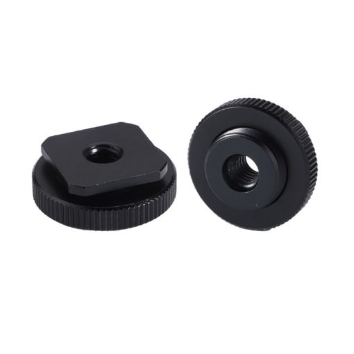 Aluminum Hot Shoe Single Nut Screw Adapter - 2 PCS - 1