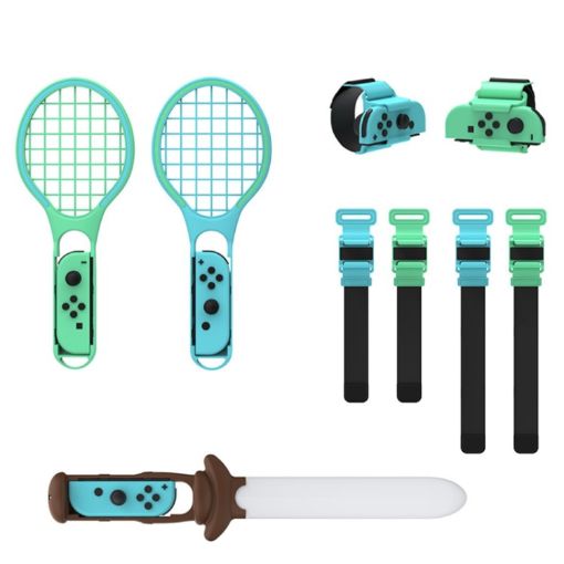 DOBE TNS-2123 Sports Lightsaber + Leg Strap + Tennis Racket + Wrist Strap for Nintendo Switch - 1