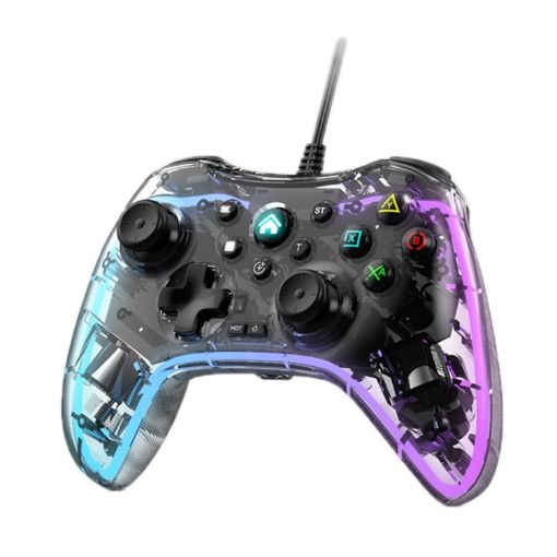 Glare Transparent Wired Gamepad for Nintendo Switch/Sony PS/Computer - 1