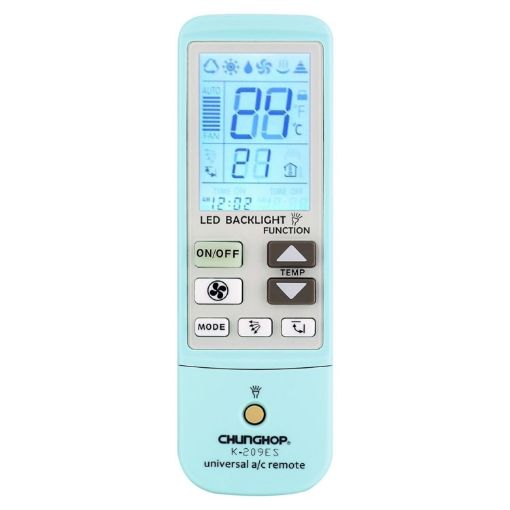 Picture of K-209ES Universal Air Conditioner Remote Control, Support Thermometer Function (Blue)