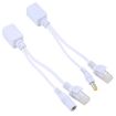 2 in 1 RJ45 POE Injector and Splitter Cable Set - White - 1