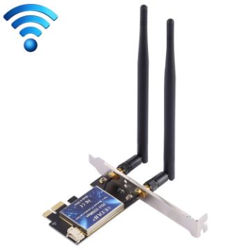Picture of EDUP EP-9620 2 in 1 AC1200Mbps 2.4GHz & 5.8GHz Dual Band PCI-E 2 Antenna WiFi Adapter External Network Card + Bluetooth